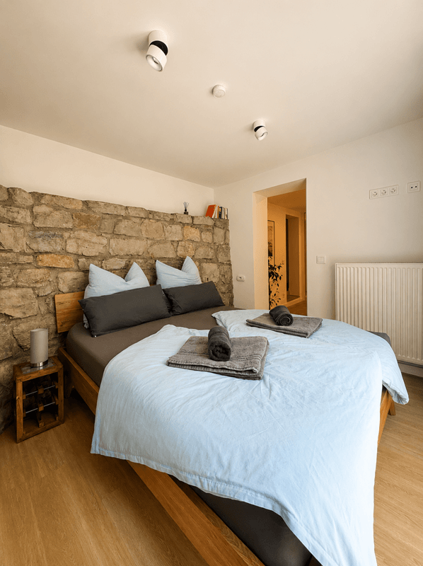 Bedroom seen from the window